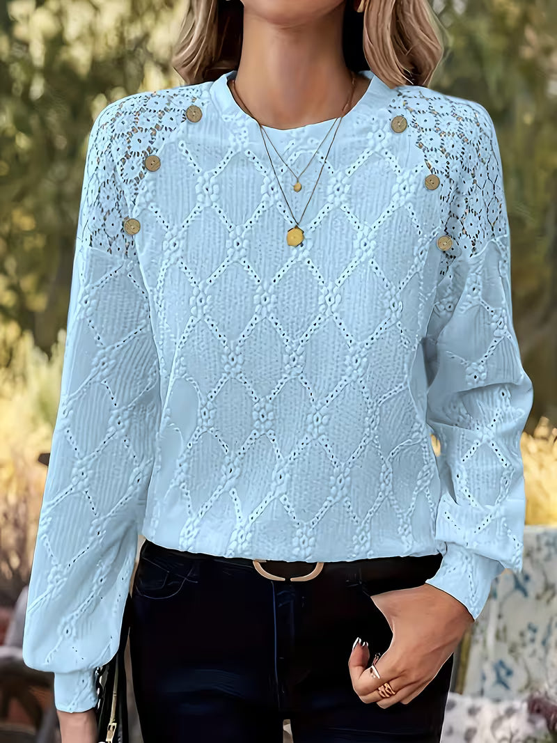 Livia – Blouse met patroon en lange mouwen