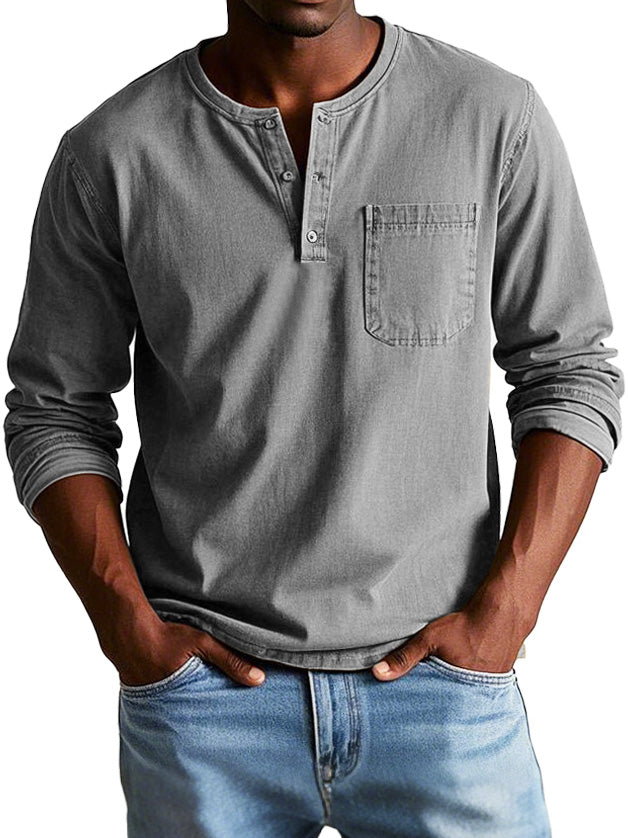 Thomas™ Vintage Shirt Met Lange Mouw