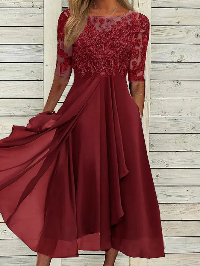 Puck™ - Elegante Midi-jurk van Kant