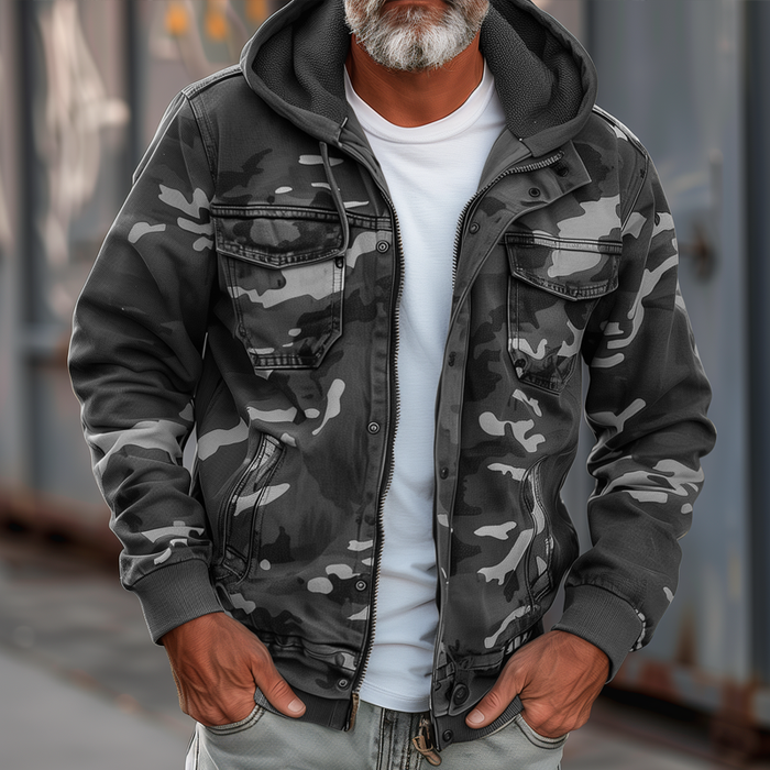 Sam – Camo jas in katoenmix