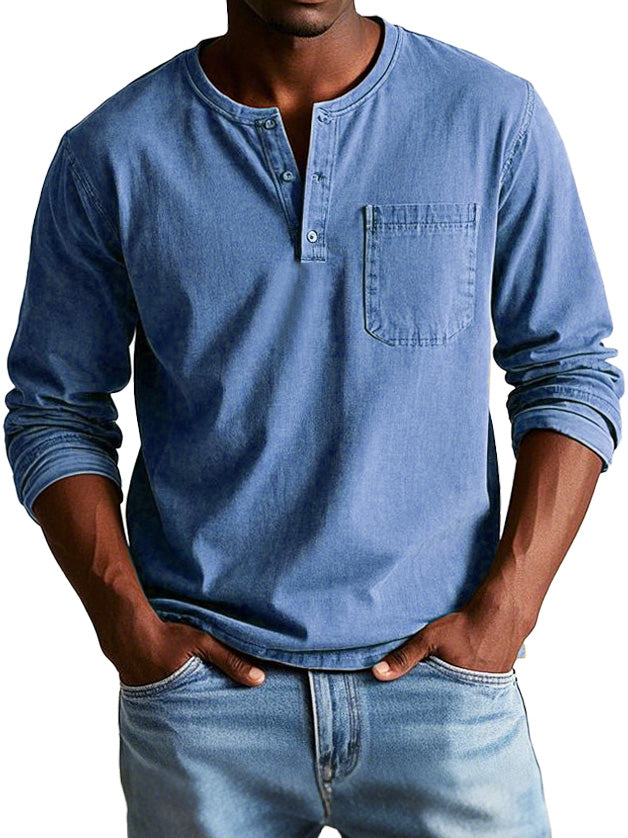 Thomas™ Vintage Shirt Met Lange Mouw