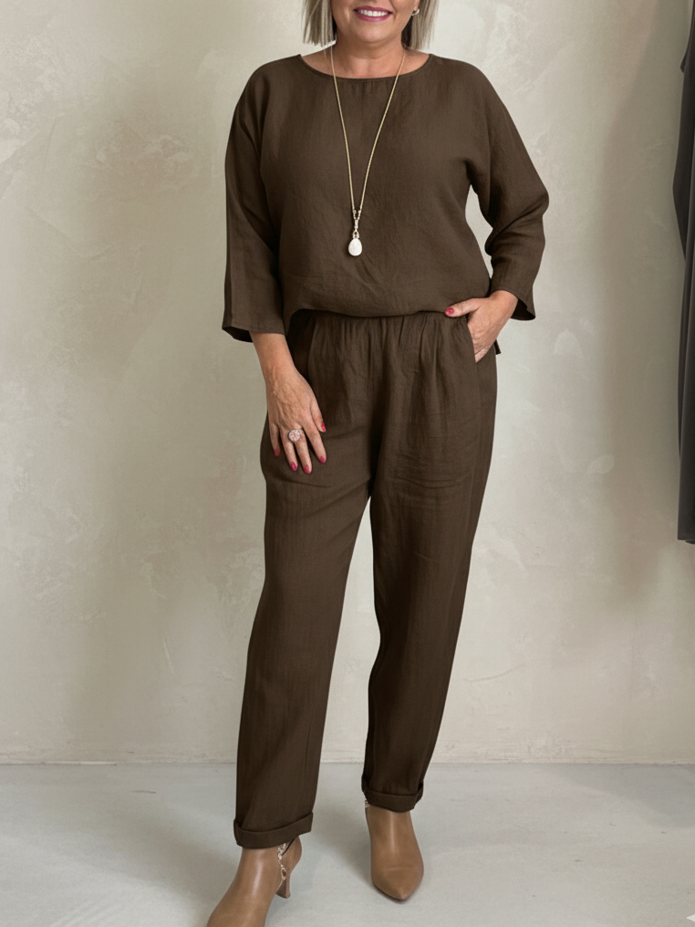Sanne – Tweedelige set met top en broek
