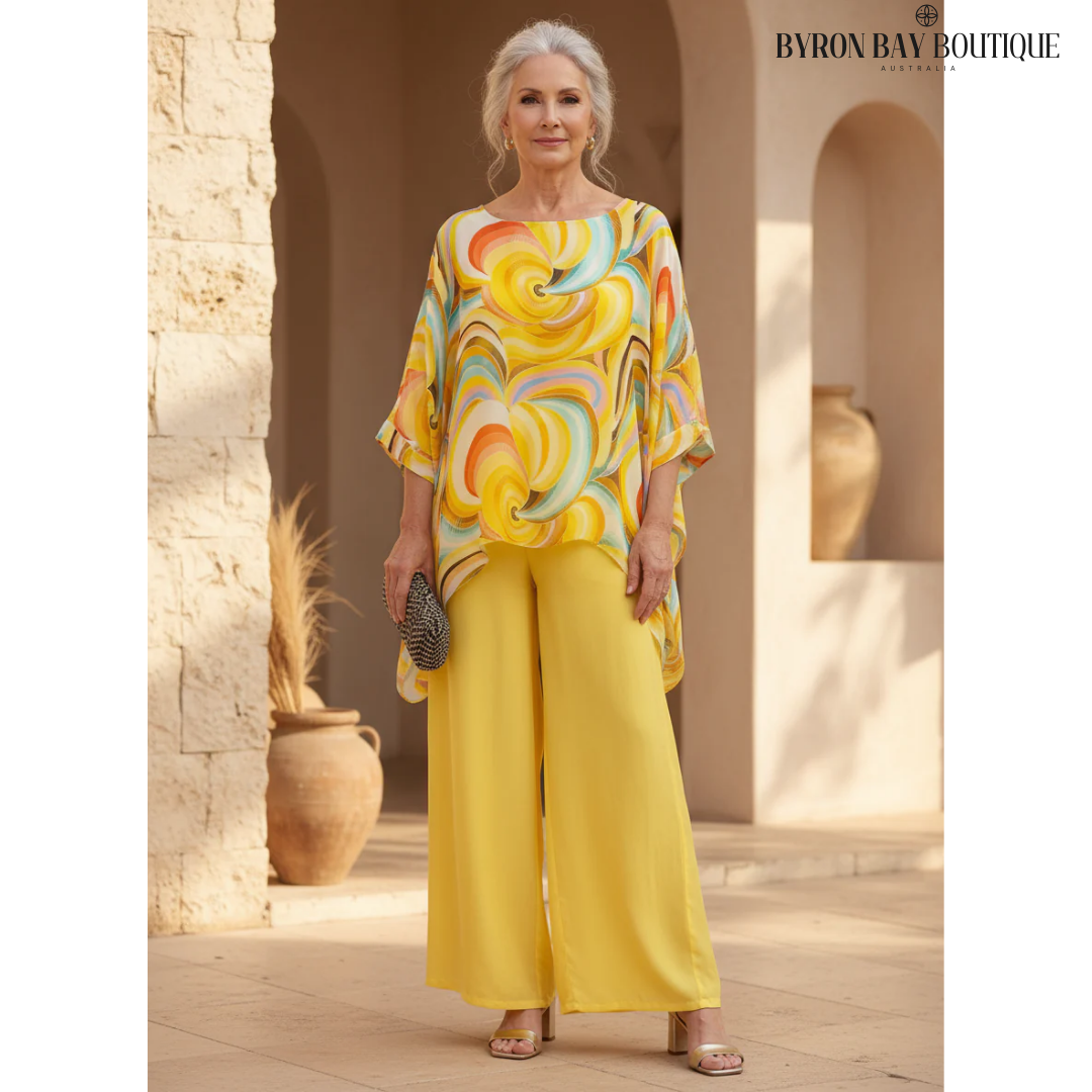Ellen – Set met broek en top met print