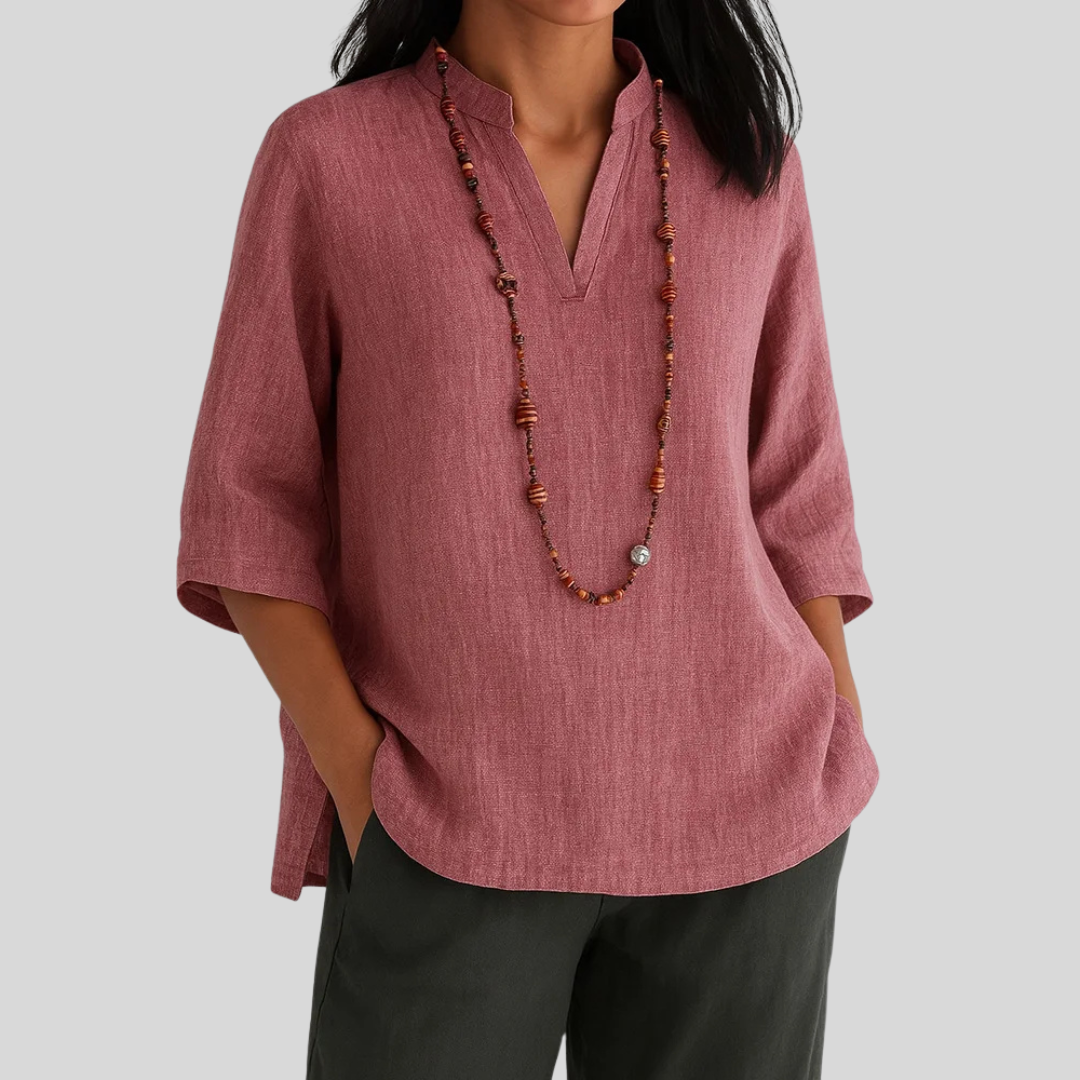 Luna – Linnen blouse met relaxte elegantie