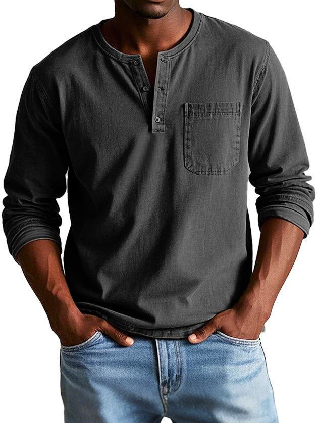 Thomas™ Vintage Shirt Met Lange Mouw