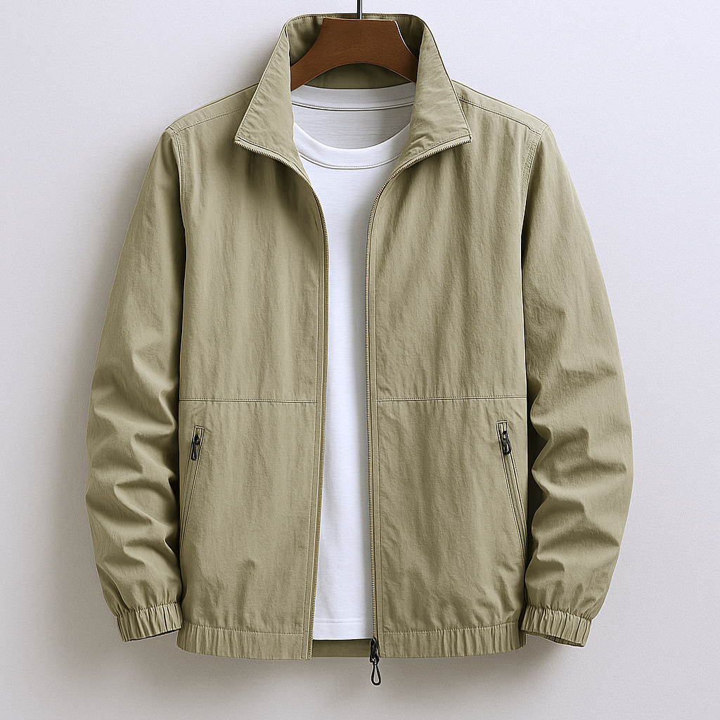 Hofman™ | Lichtgewicht casual jack met opstaande kraag