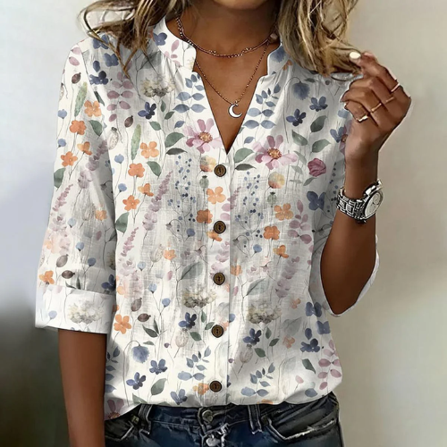 Sanne – Blouse met knoopsluiting