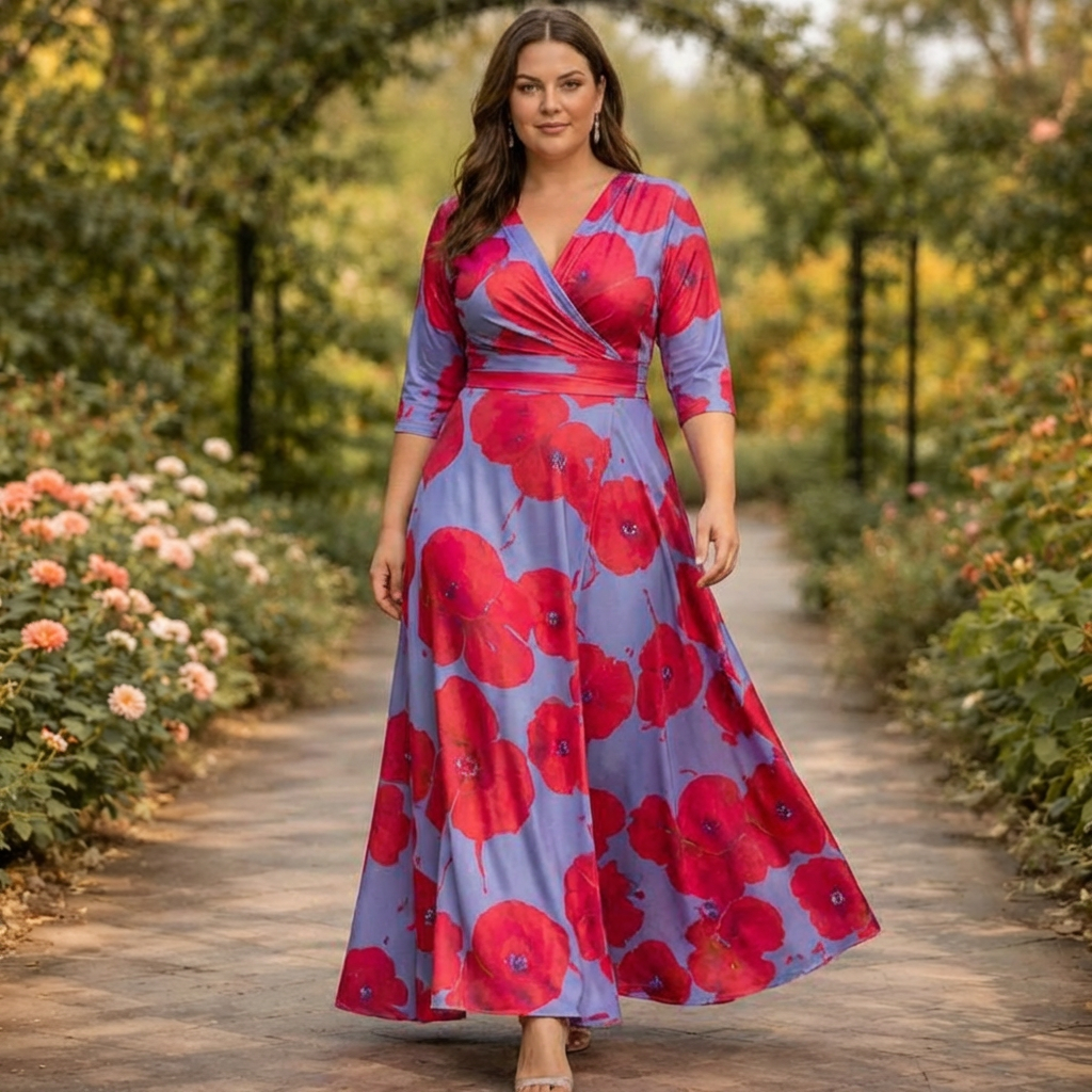 Rosalie | Bloemen Wrap Maxi Jurk