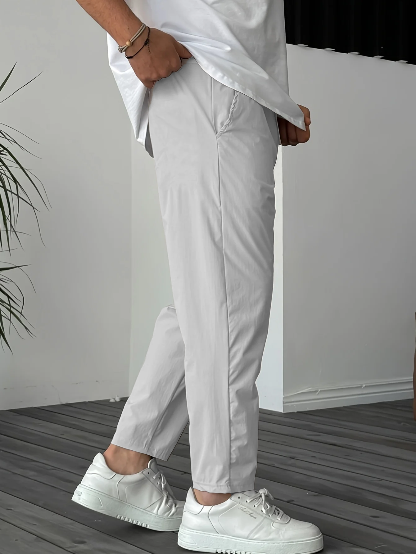 Essentiële Tapered broek met koord