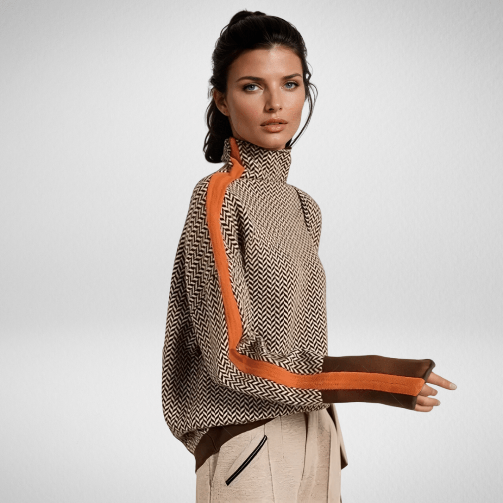 Nora – Trui met contrasterende details