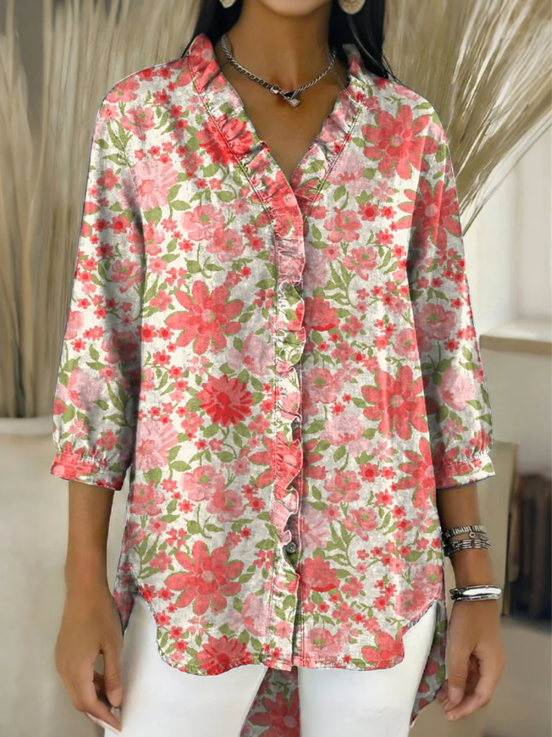 Roos – Blouse met V-hals