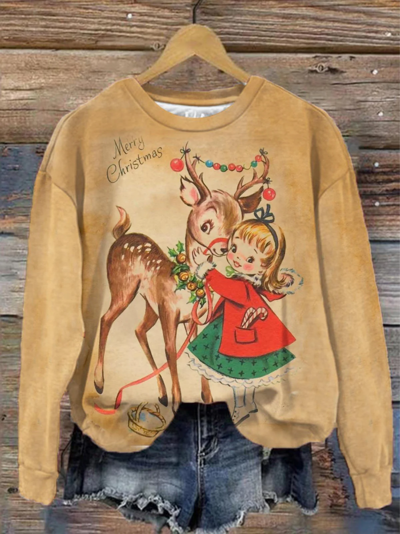 Rosalie – Kersttrui met nostalgisch wintertafereel