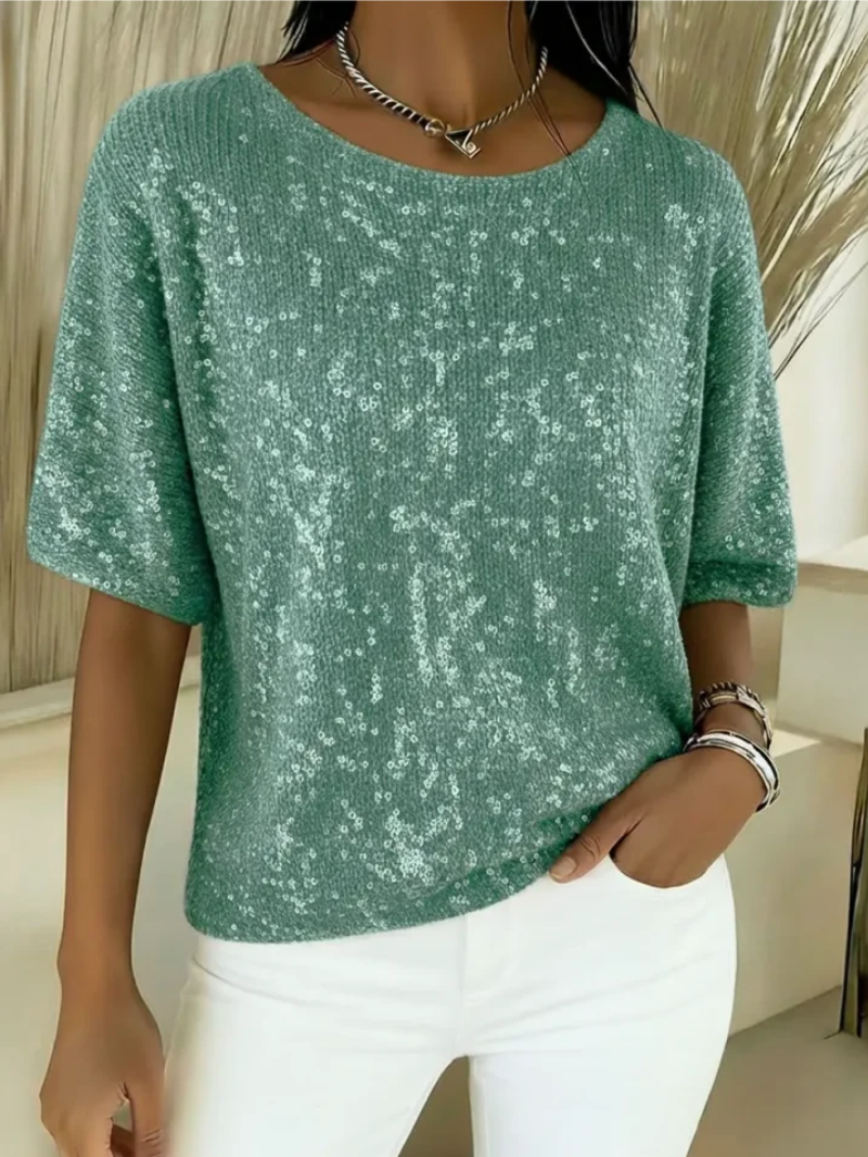 Mila - Elegant glinsterende top