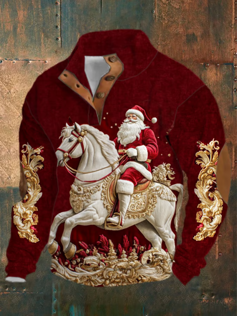 Leonardo - Kersttrui met ruiterprint