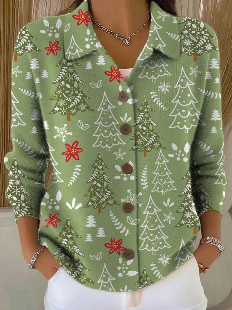 Sofie – Kerstblouse met knopen