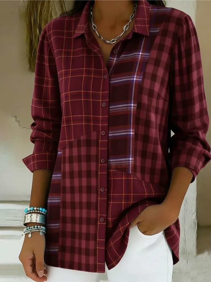 Livia – Blouse met ruitpatroon