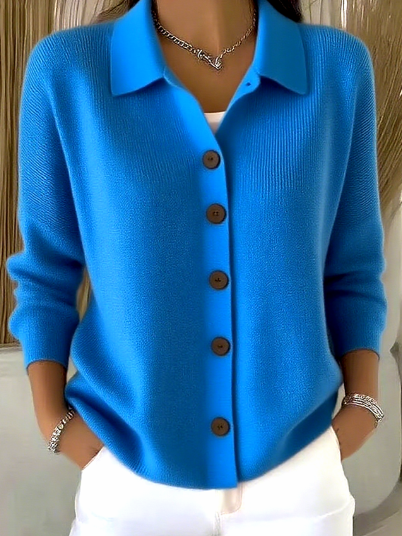 Mira - Gebreide blouse met knopen