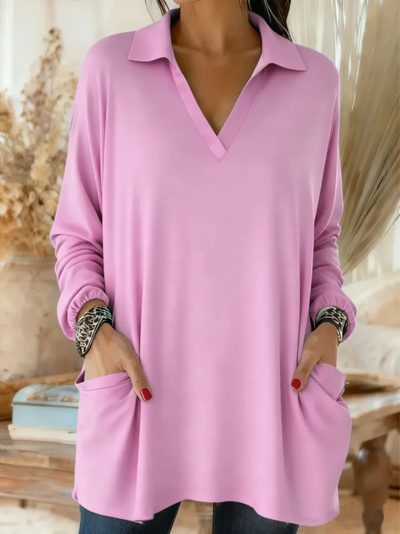 Luna – Elegant blouse met V-hals