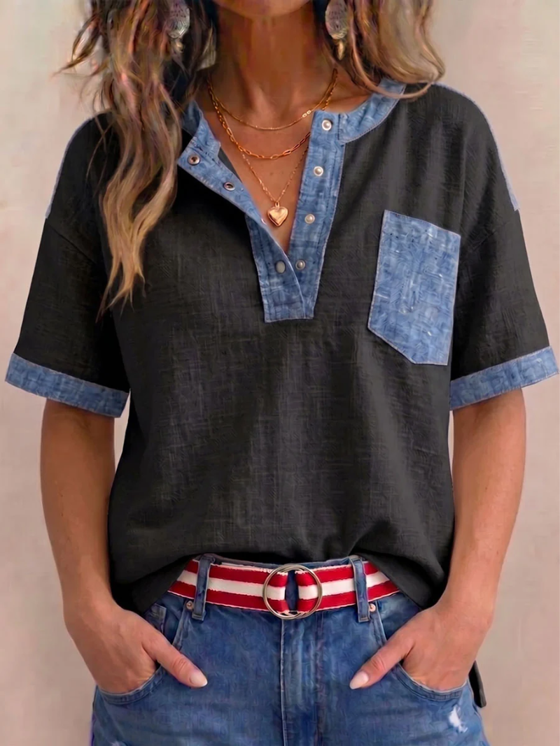 Tessa – Blouse met knoopsluiting