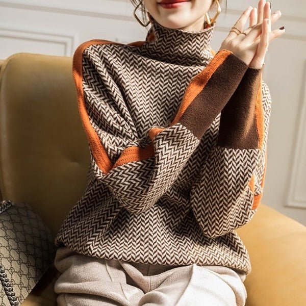 Nora – Trui met contrasterende details