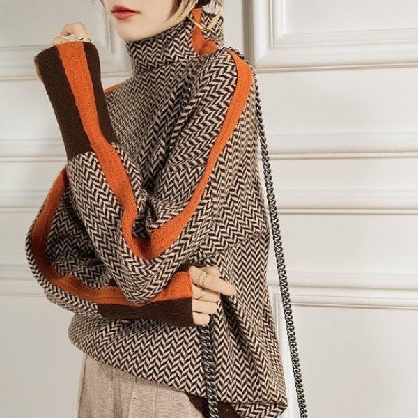 Nora – Trui met contrasterende details
