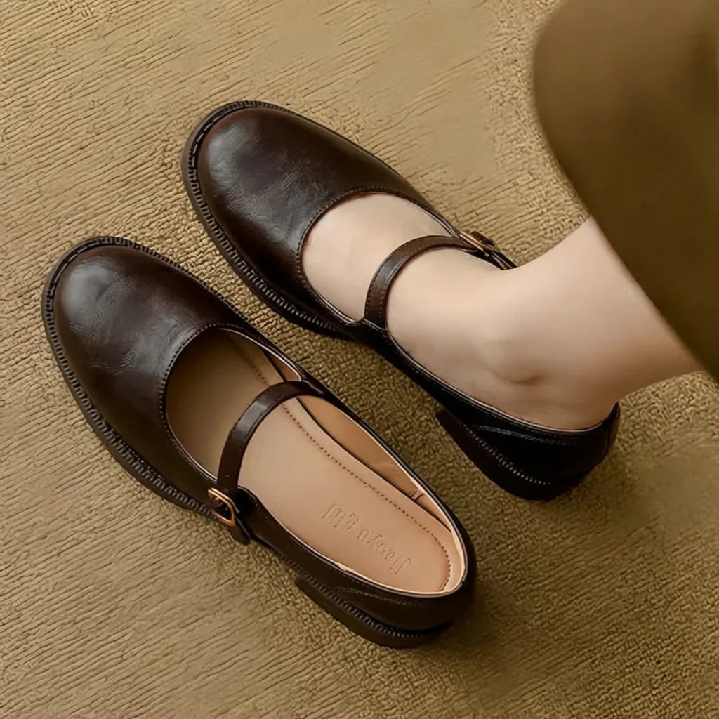 Katrina | Klassieke Comfort Mary Janes Gemaakt van Leer