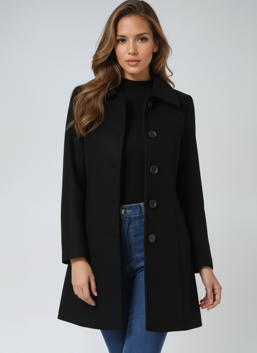 Elina - Mantel van wolmix
