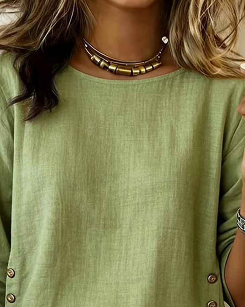 Tessa – Blouse met knoopdetails