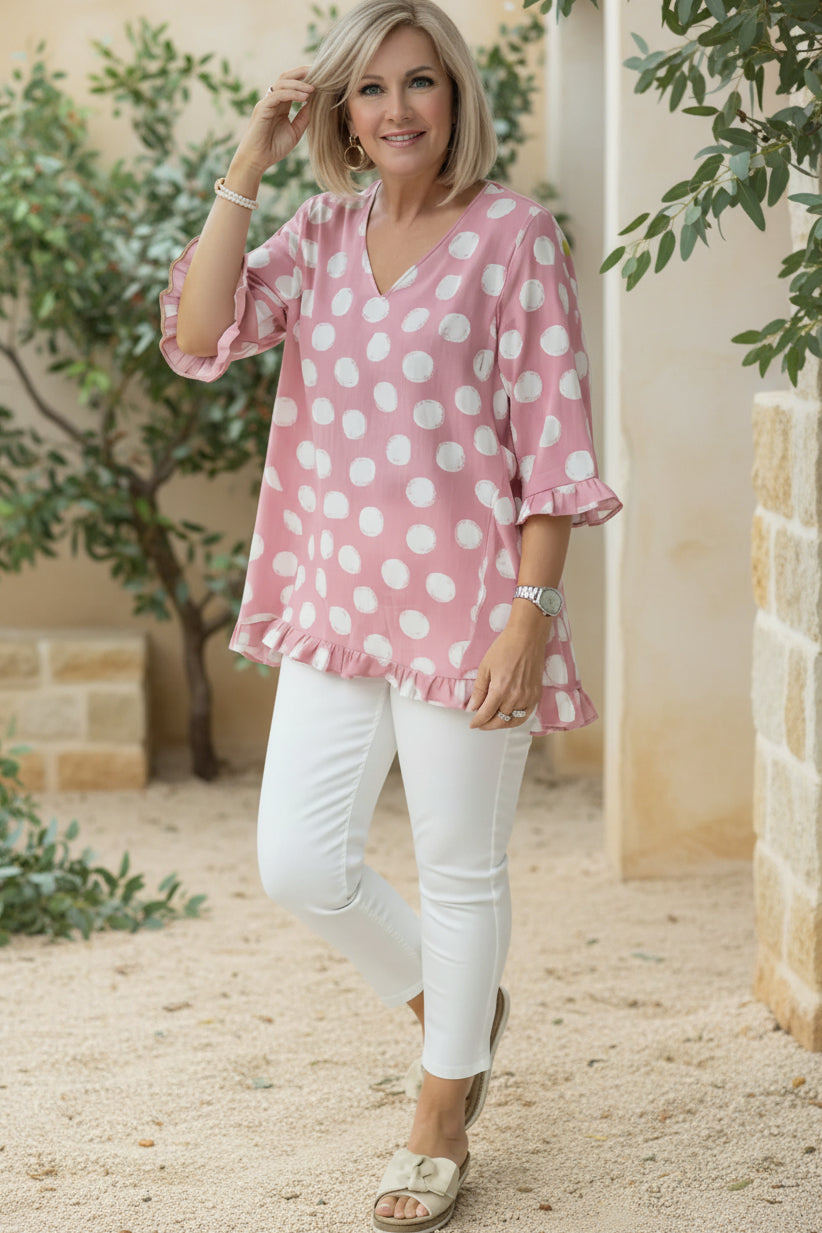 Lena – Blouse met V-hals
