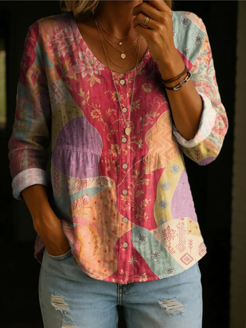 Mara – Blouse met knopen