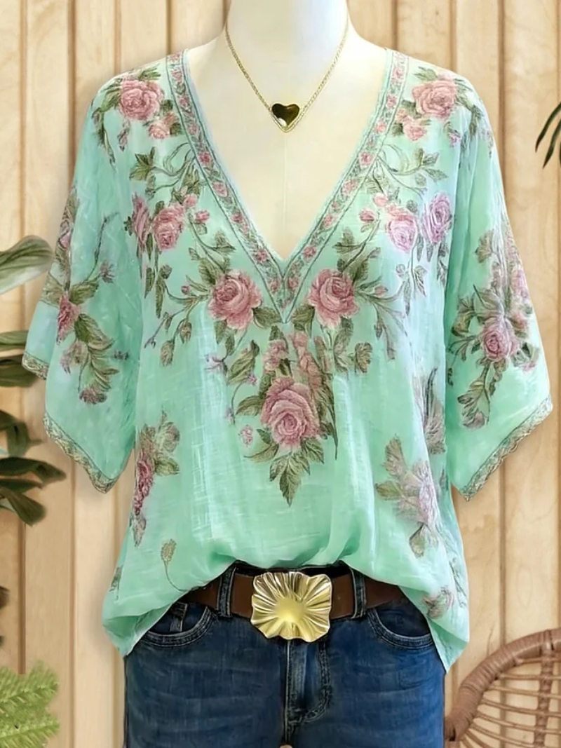 Sara – Blouse met V-hals