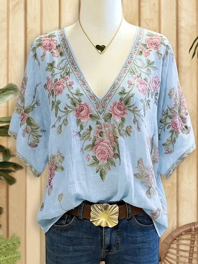 Sara – Blouse met V-hals