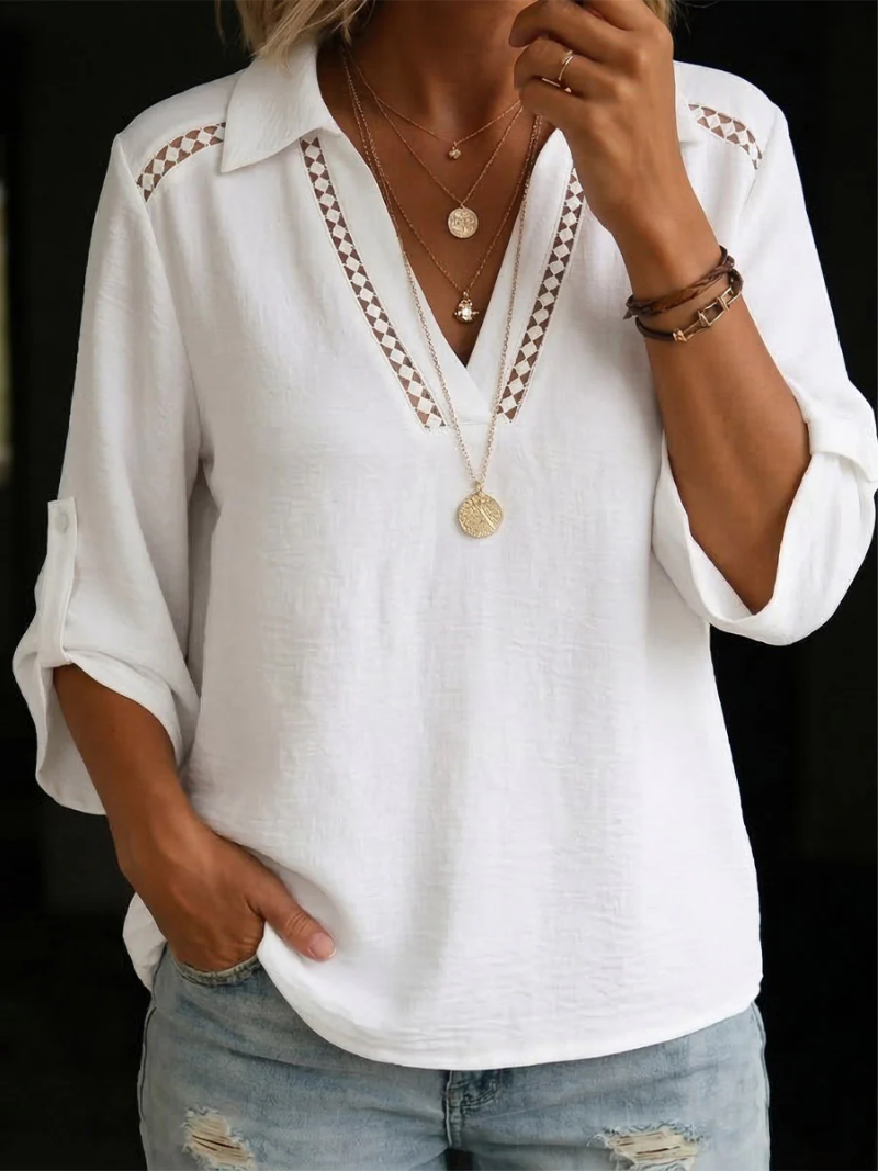 Lina – Blouse met V-hals