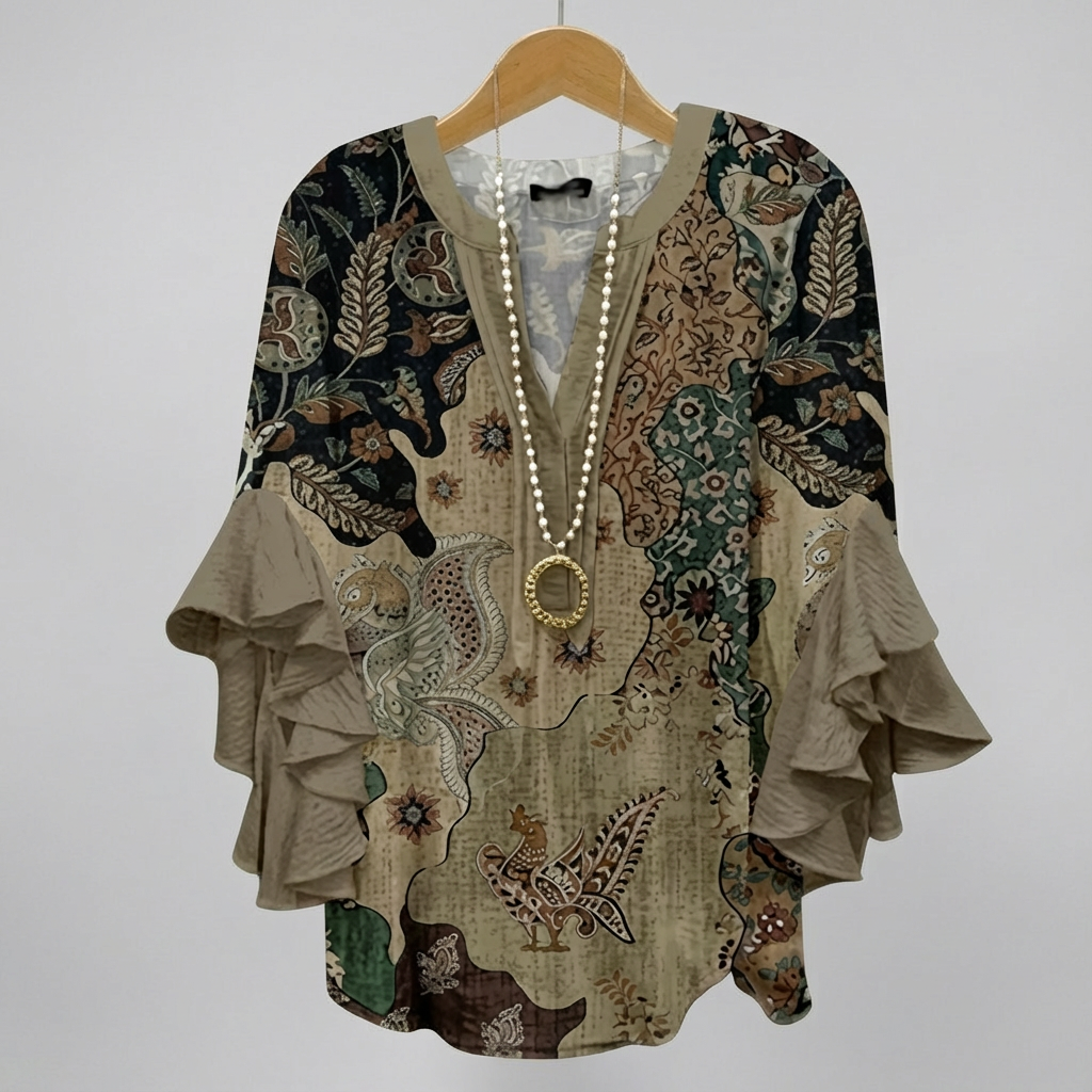 Iris – Blouse met V-hals