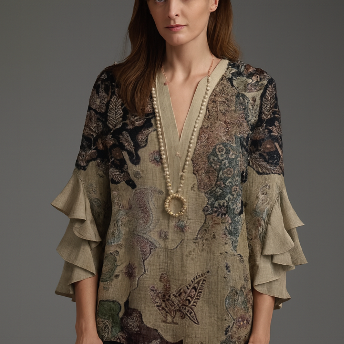 Iris – Blouse met V-hals