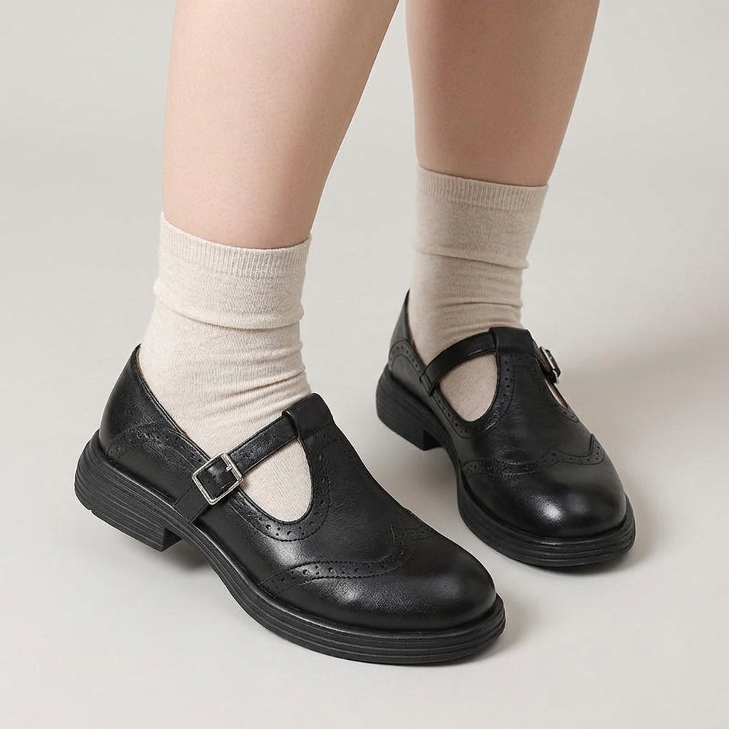 Vina | Leren Mary Janes