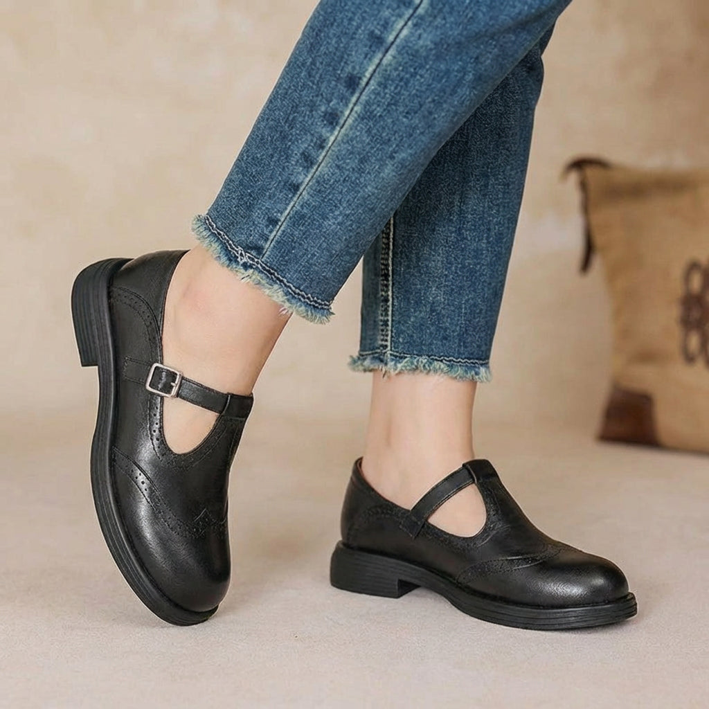 Vina | Leren Mary Janes