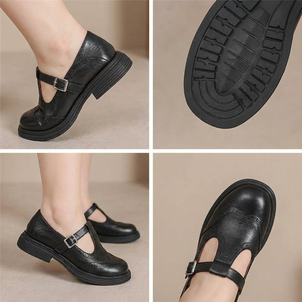 Vina | Leren Mary Janes