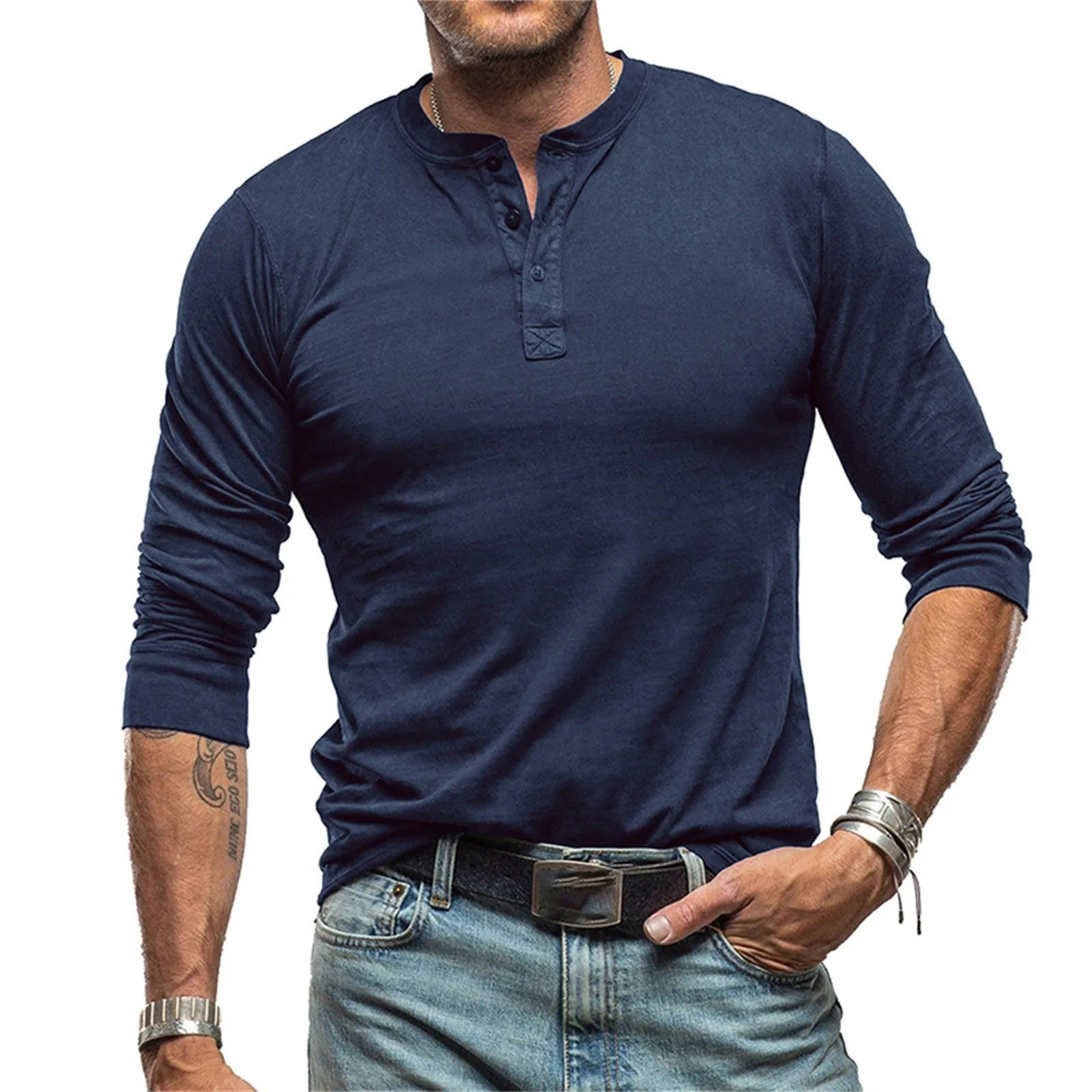 Darell™ Vintage shirt met lange mouwen