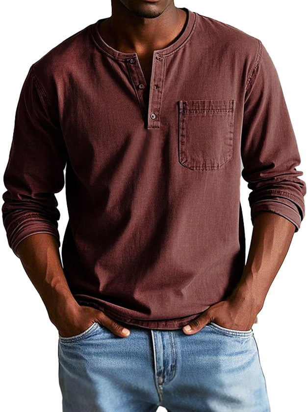 Thomas™ Vintage Shirt Met Lange Mouw