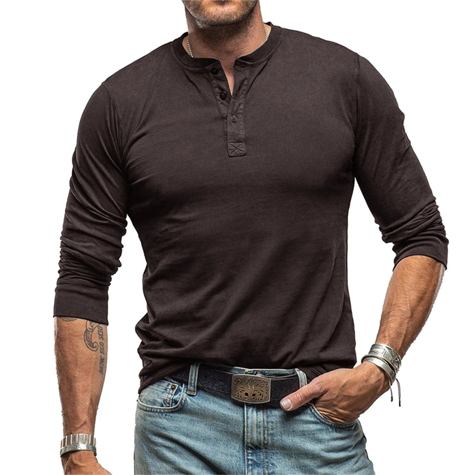 Darell™ Vintage shirt met lange mouwen