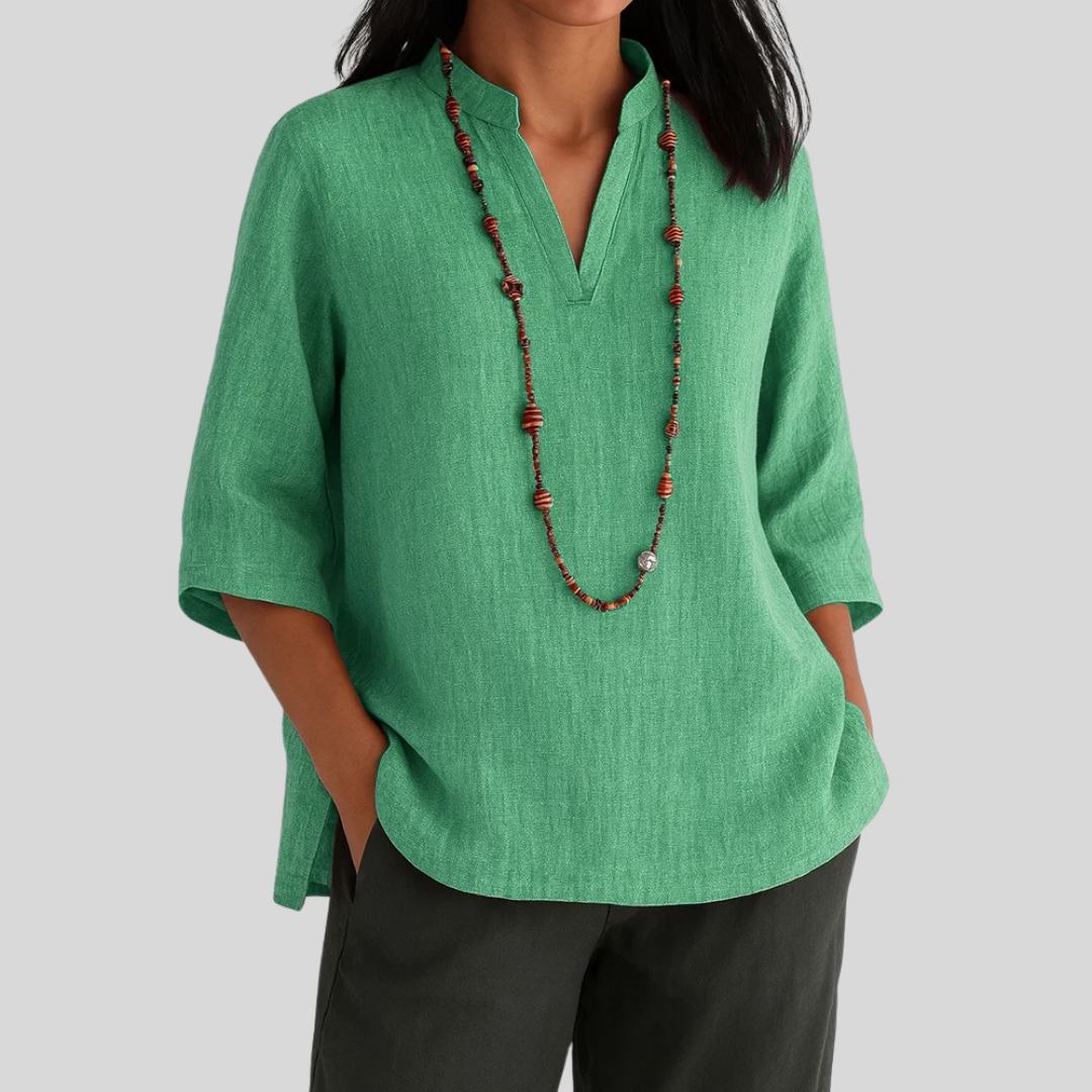 Luna – Linnen blouse met relaxte elegantie