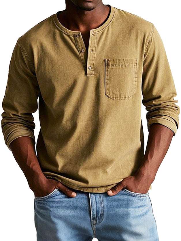 Thomas™ Vintage Shirt Met Lange Mouw