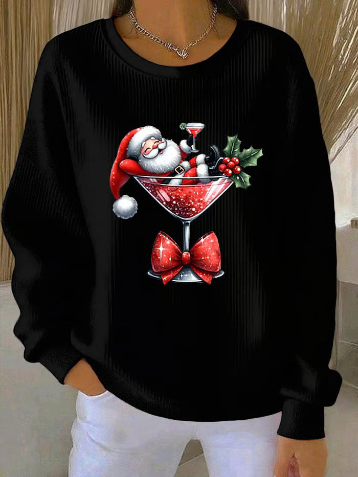 Lotte - Christmas sweater with playful Santa Claus design