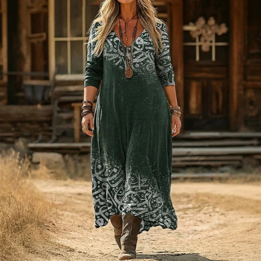 Sophia | Vintage-geïnspireerde Lange Mouw Casual Jurk