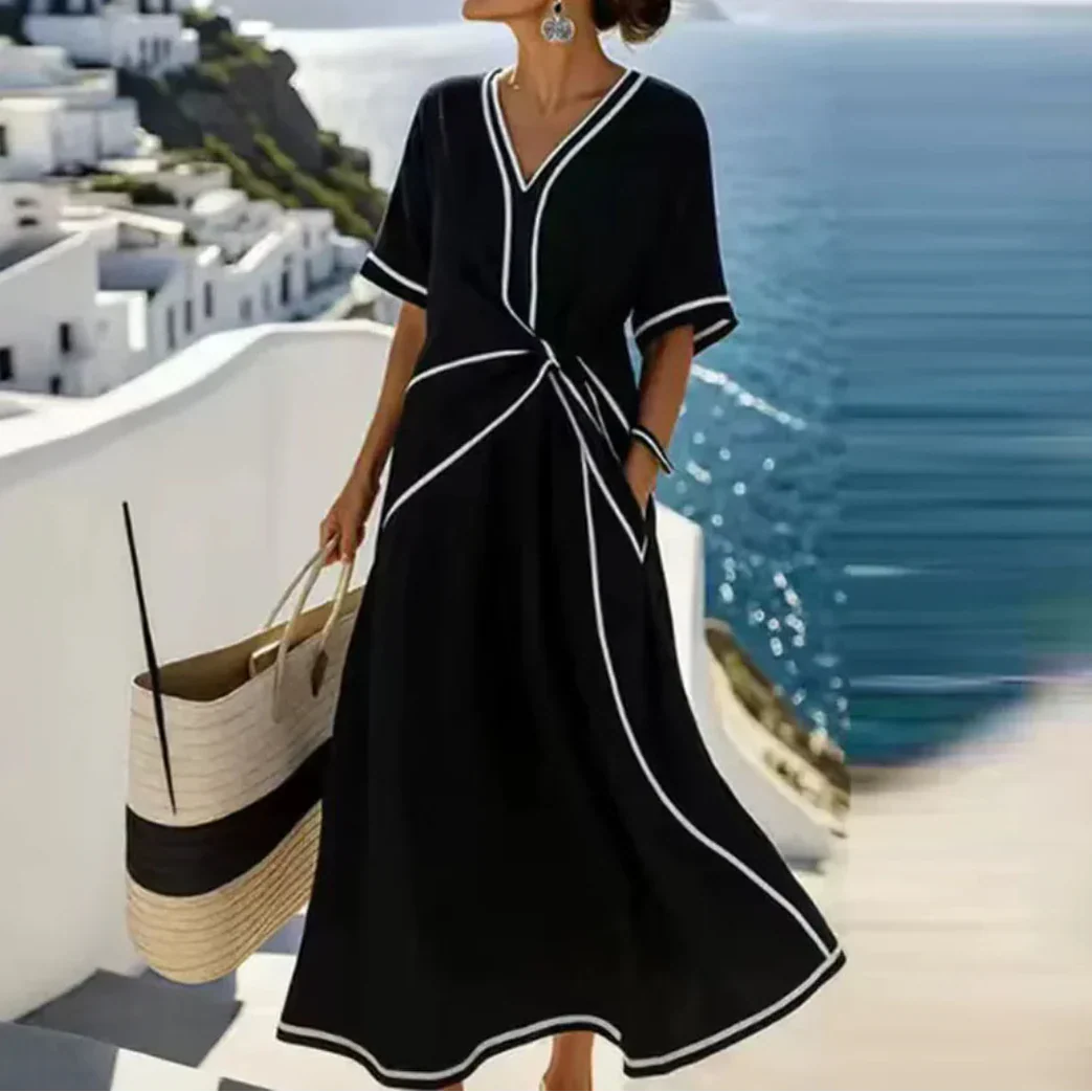 Moria™ - Elegante jurk met Flatterende Taille en Feestelijke Chic