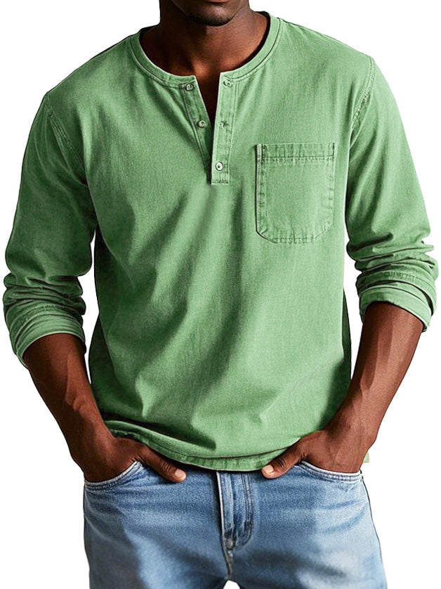 Thomas™ Vintage Shirt Met Lange Mouw