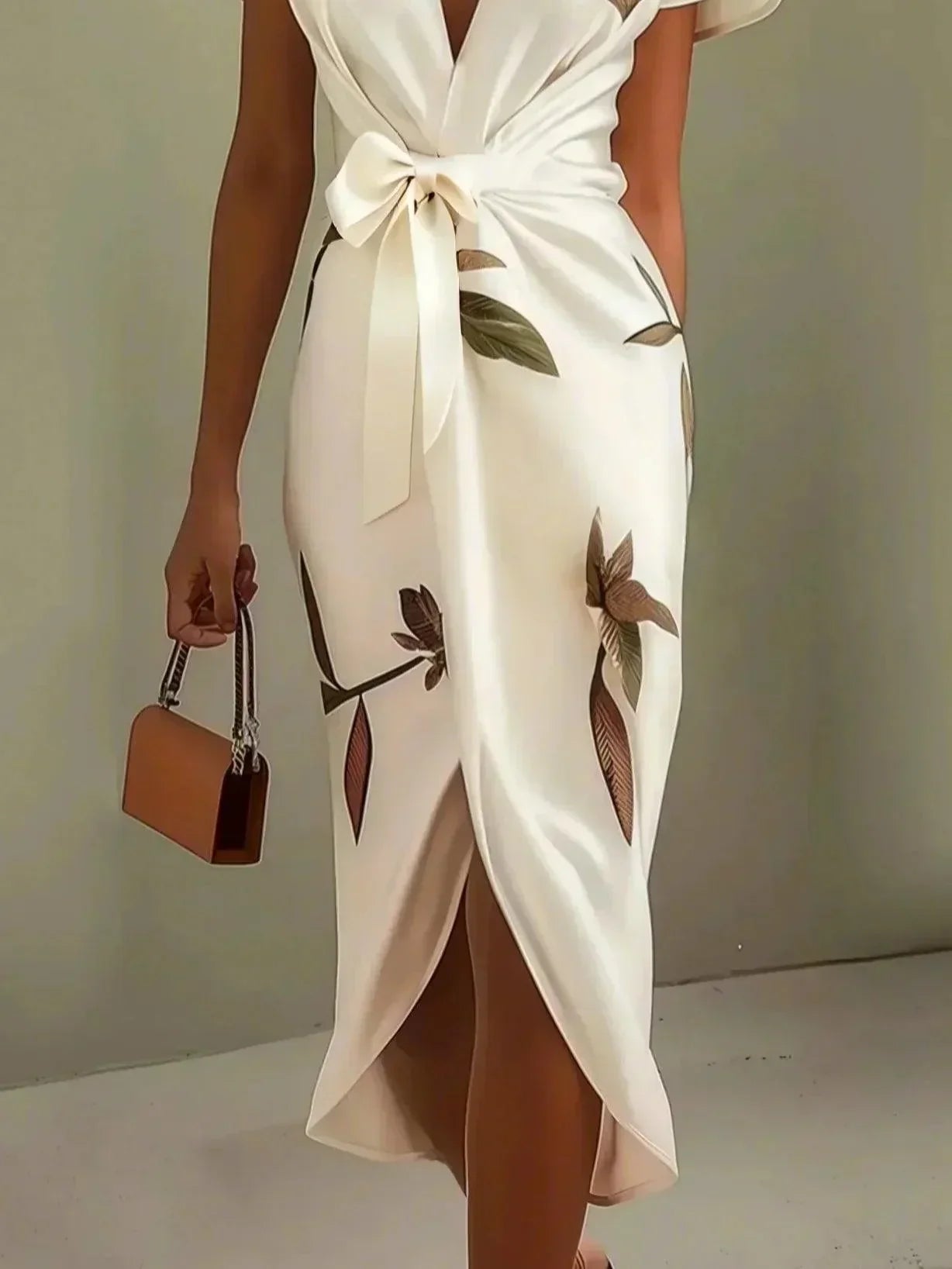 Elin™ - Elegante Wikkeljurk met Bloemenpatroon
