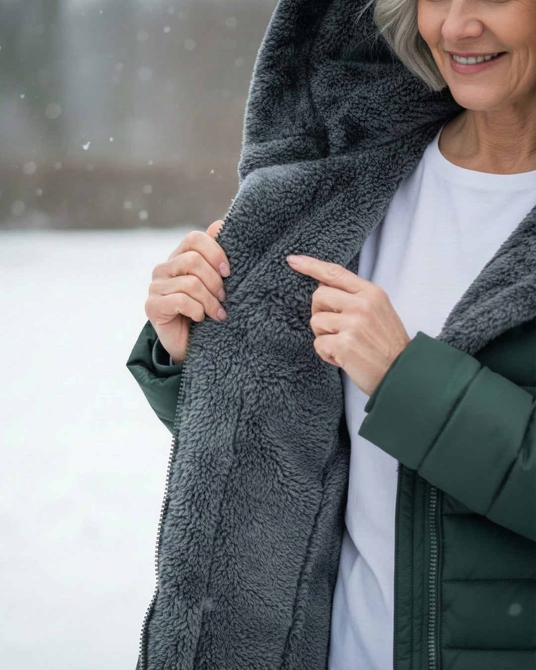 Elena – Gewatteerde winterjas met capuchon