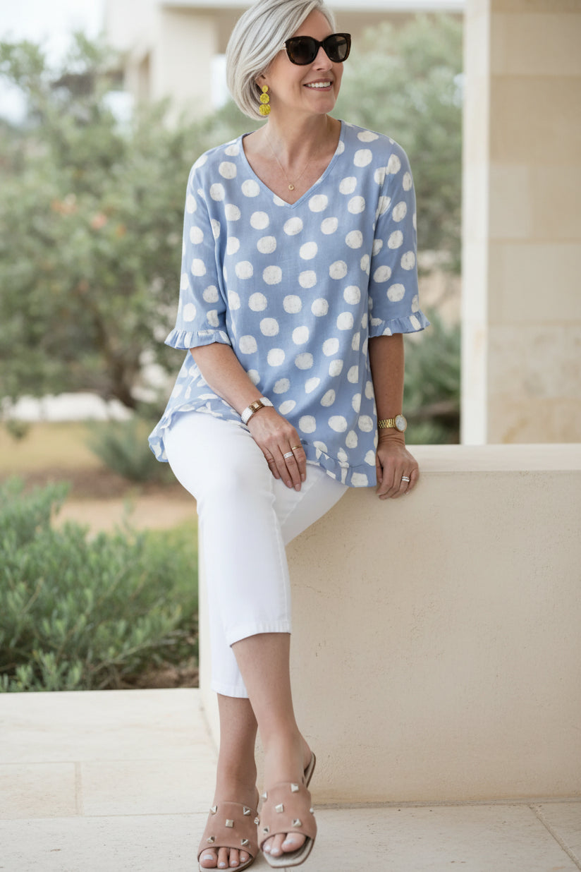 Lena – Blouse met V-hals